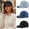 Ripped Brim Denim Baseball Cap Visor Adjustable Distressed Peaked Cap Hole Casual Cowboy Baseball Hats For Man Women Unisex