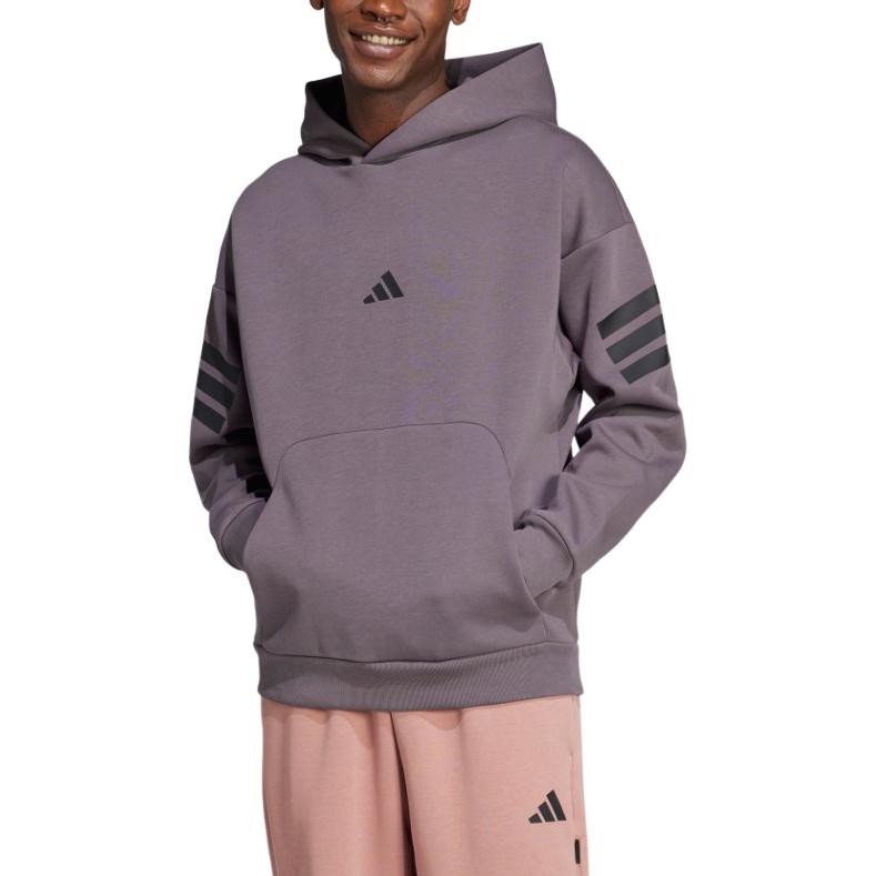 

Adidas Fashion Versatile Hooded Sweatshirt Men Tops Rock-Grey JI8777 S