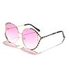 New Metal Round Frame Sunglasses Women Fashion for Street Photography Trendy Retro Sun Glasses with UV Protection for Daily