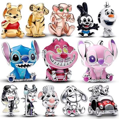 Alice In Wonderland Cheshire Cat And Winnie The Pooh Charm Bead Fits Bracelets Necklace For Women Luxury Diy Jewelry Gift