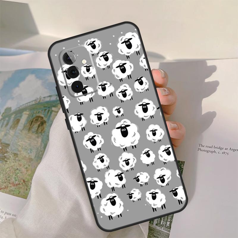 Cute Sheep Case For Samsung Galaxy A13 A33 A53 A34 A54 A14 A15 A16 A26 A36 A56 A12 A32 A52 A06 A35 A55