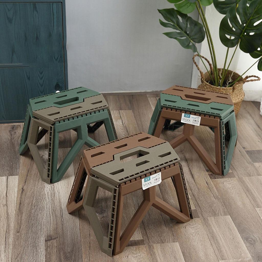 2x Foldable Stools Lightweight Outside Camping Stool for Bathroom Beach Yard