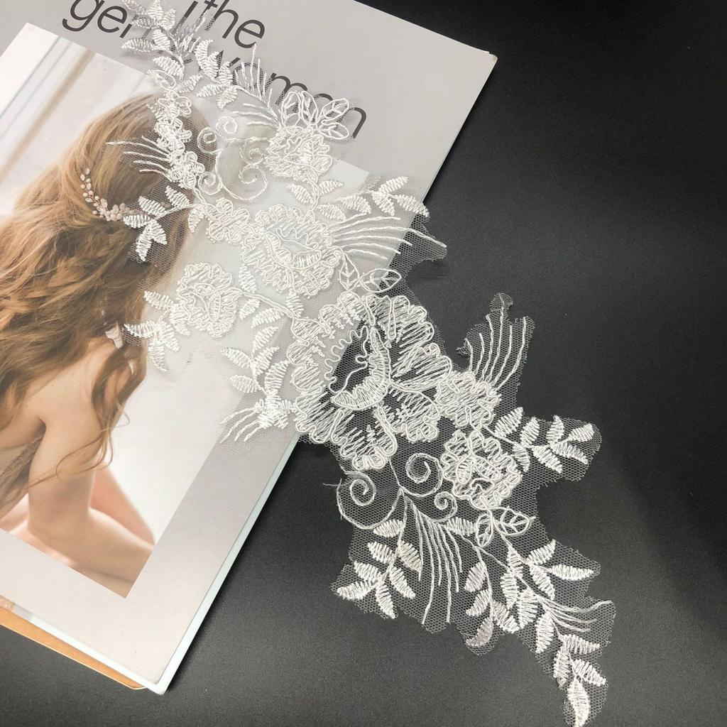 Home Fabric Decoration Lace Lace Clothing Home Textile Accessories Mesh Embroidery Mesh Wedding Lace Lace