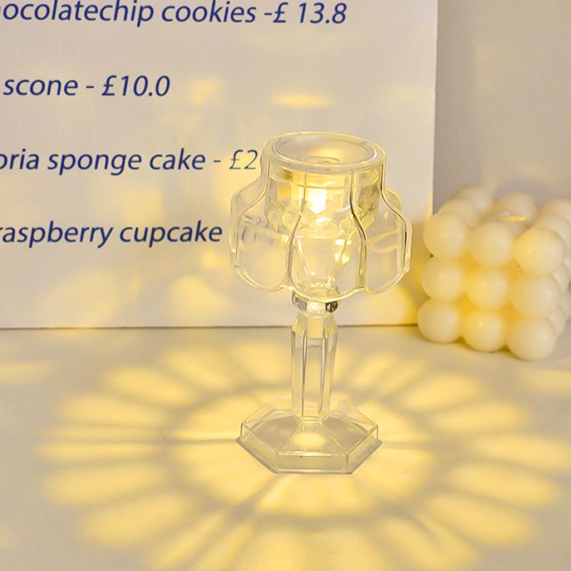 Elegant Crystal Bedside Table Lamp - Decorative Night Light & Birthday Gift