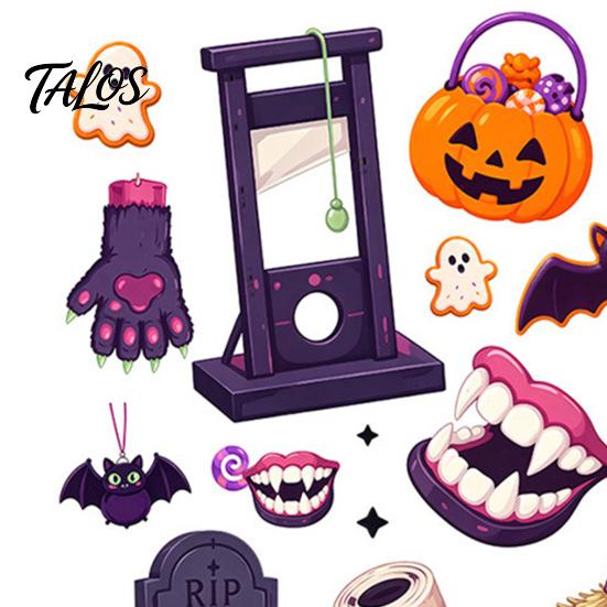PVC Decorative Clings 2Pcs Halloween Static Window Clings, Glass Sticker with Pumpkin Ghost Bat Seasonal Home Decor Spider Ball Decals, Reusable Wall