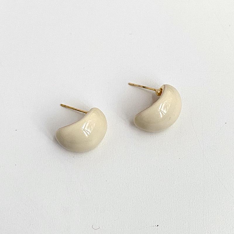 

Серьги-пусеты с глазурью-подтеком - Легкая роскошь, Французский ретро-стиль для осени/зимы