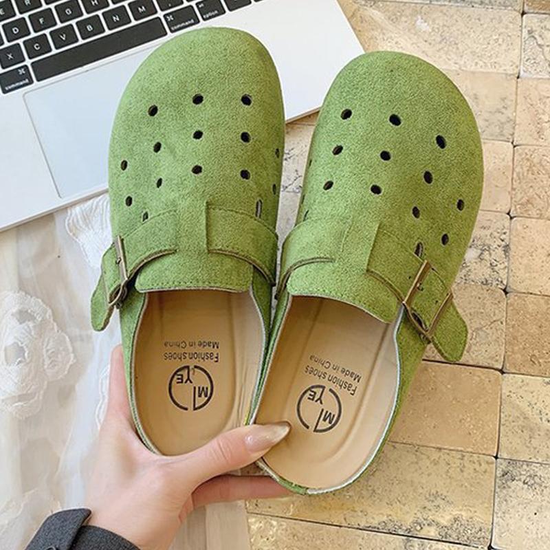 Fashion Shevalues 2025 Summer Women's Clogs Slippers With Adjustable Buckle Casual Outdoor Slides Soft Sole Comfortable Women's Sandals
