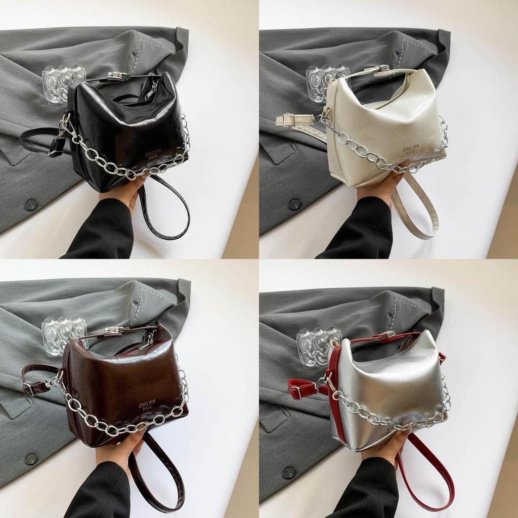 Stylish Minimalist 2024 Summer New Small Fashionable Shoulder Bag For Women In Black White Brown Silver