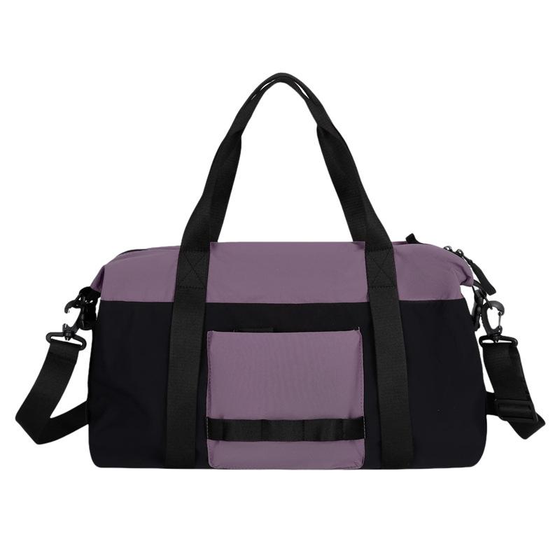 Color Block Fitness Bag Short-Distance Travel Bag Lightweight Storage Sports Bag