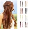 16 Inch Bohemian Long Braided Hair Clip In Extensions Synthetic Handmade Braided Hairpieces for Styling and Hair Decoration