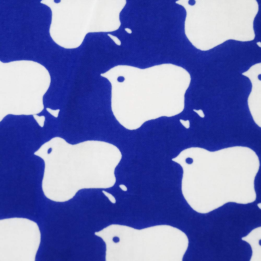 Geisodo Tenugui Hand White Houndstooth on Blue (Crimson) Towel, Background, T-20