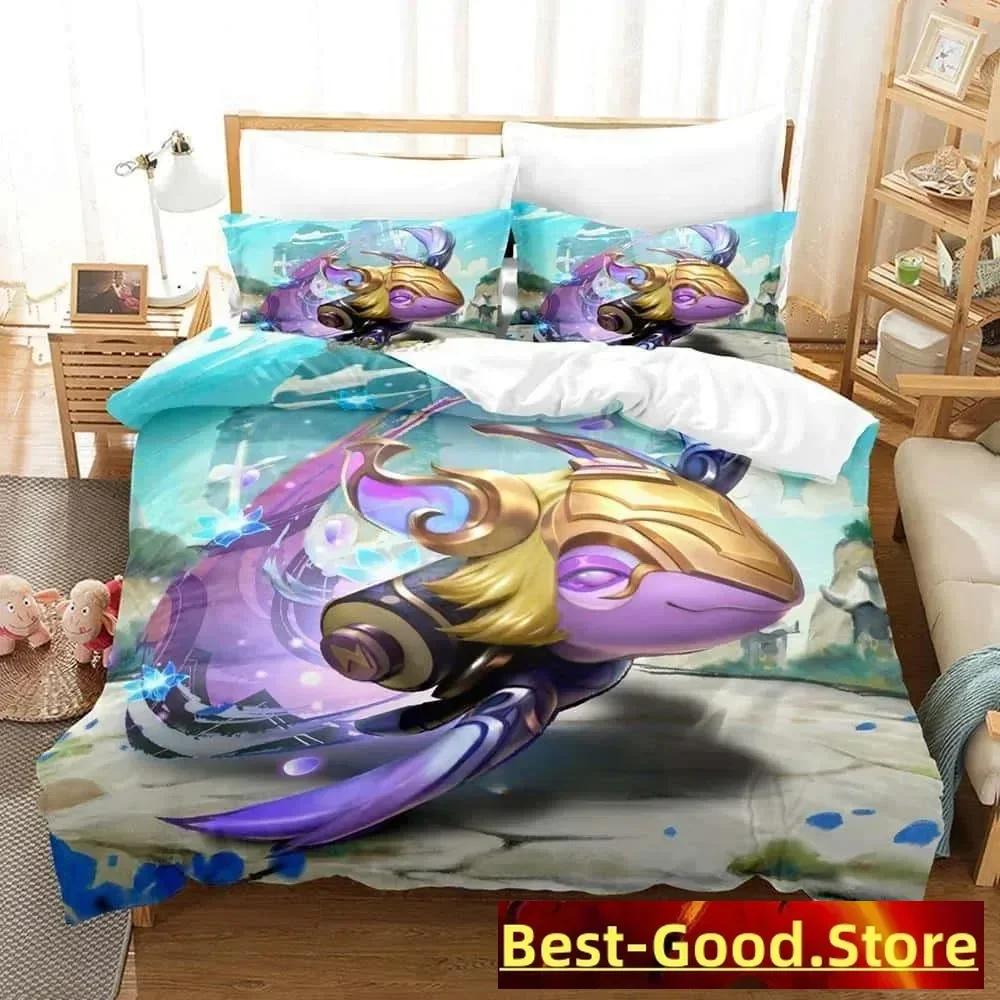 

3D Игра Teamfight Tactics Постельный Набор Односпальный Полуторный Двуспальный Кинг-сайз Набор для Кровати Взрослый Детский Спальня Комплекты Пододеяльников Домашний Текстиль 70x133cm 2pcs