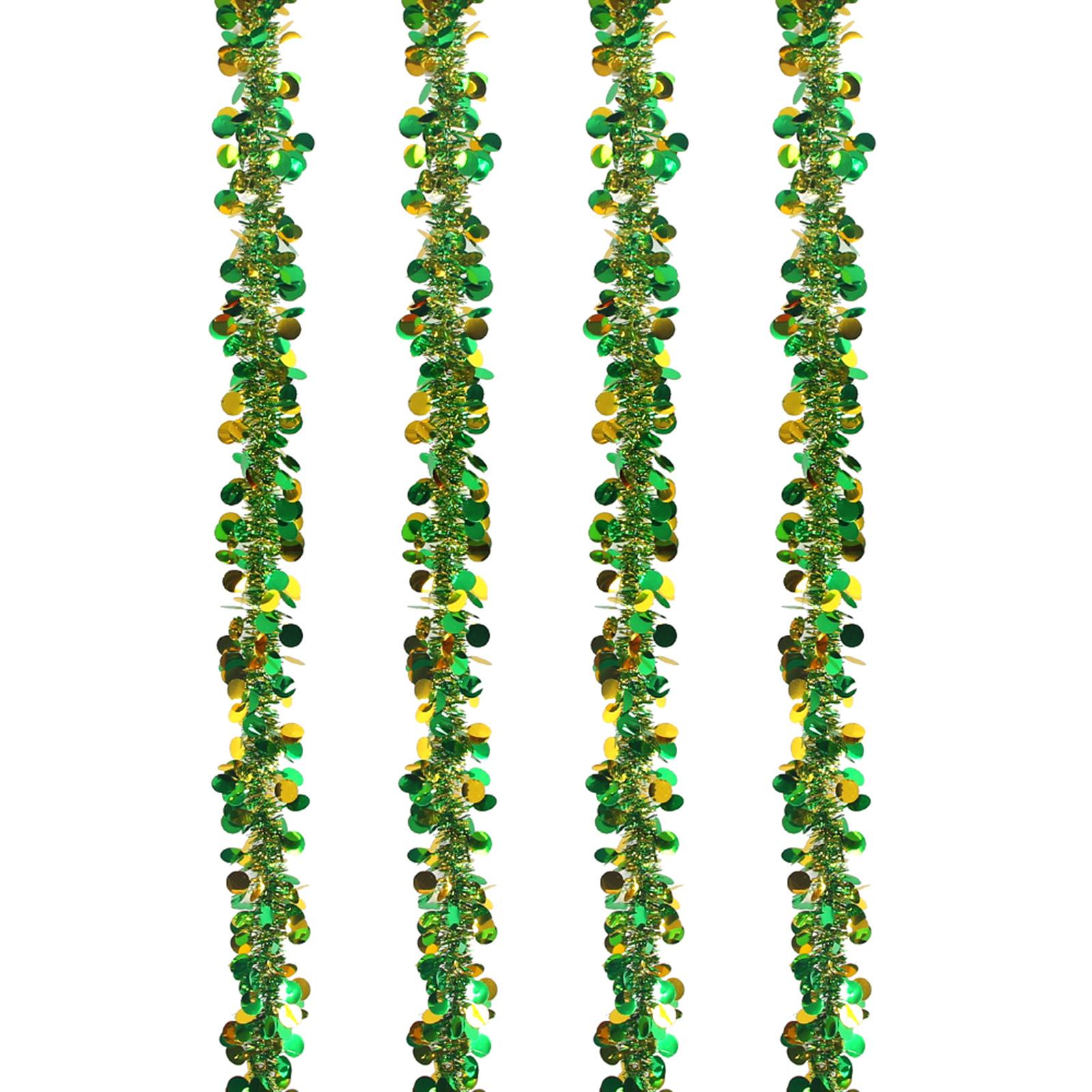 

4 шт. Золотисто-зеленая мишура, подвесное украшение-твист для ирландского фестиваля, украшение рождественской елки, свадьбы, вечеринки по случаю дня рождения B