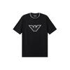 FW23 Eagle Logo Embroidered Crew Neck Short Sleeve T-Shirt Men Tops Black 6R1T72-1JUVZ-00A2