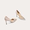 -Sandali da donna con temperamento elegante non stancano i piedi tacchi alti pizzo lato vuoto scarpe da donna scarpe da festa