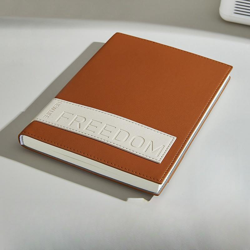 A5 Soft Pu Leather Freedom Notebooks and Journals Business Office Lined Notepad To Do List Plan Notebook School Stationery