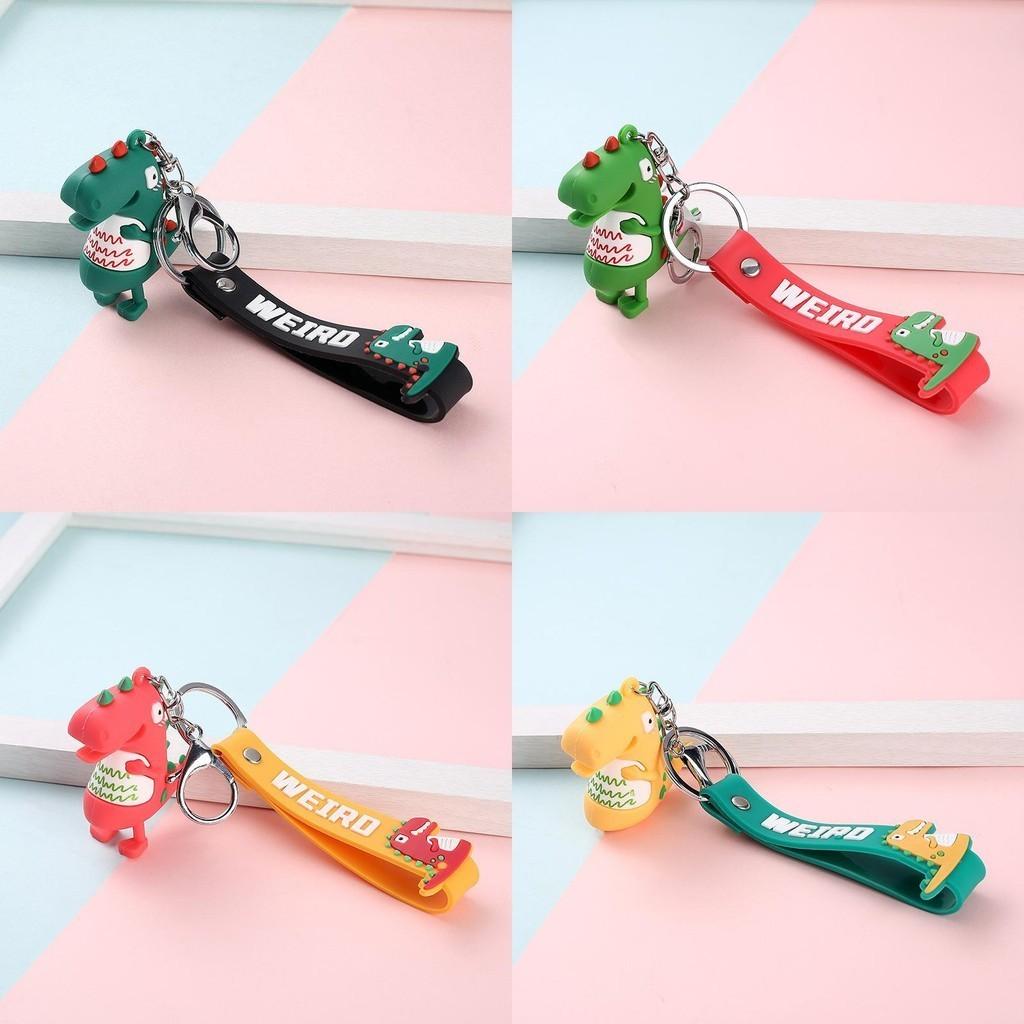 Adorable Cartoon Astronaut Keychain Silicone Keyring Cute Bag Charm