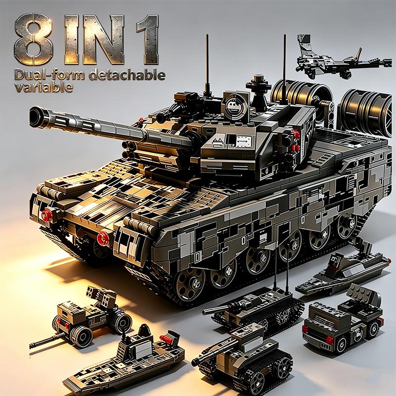 Army-Inspired Armored-Vehicle High-Standard Construction Building-Bricks Collection Kit First-Class 8 In Premium-Quality 1 Premium-Quality Main