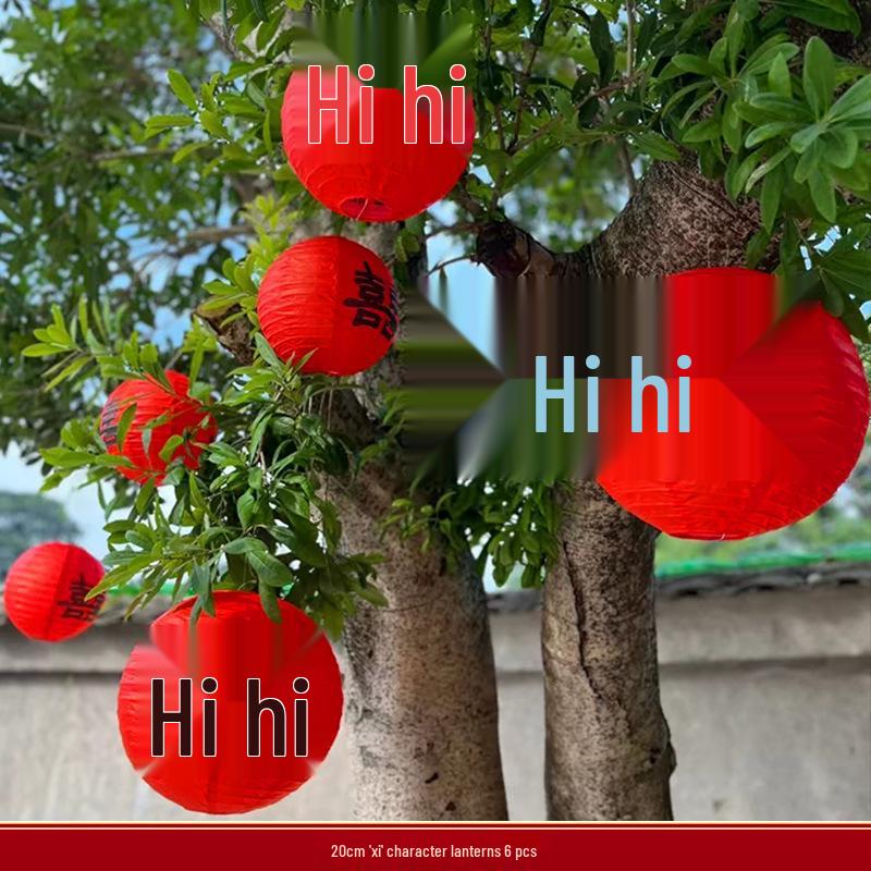 Rustic Courtyard Lantern Pendants for Tree Decoration - Wedding and New Home Outdoor Ornaments