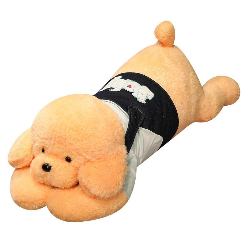 Suspenders Clothes Wear Dog Plush Toy Cartoon Stuffed Doll Decoration Kids Gift