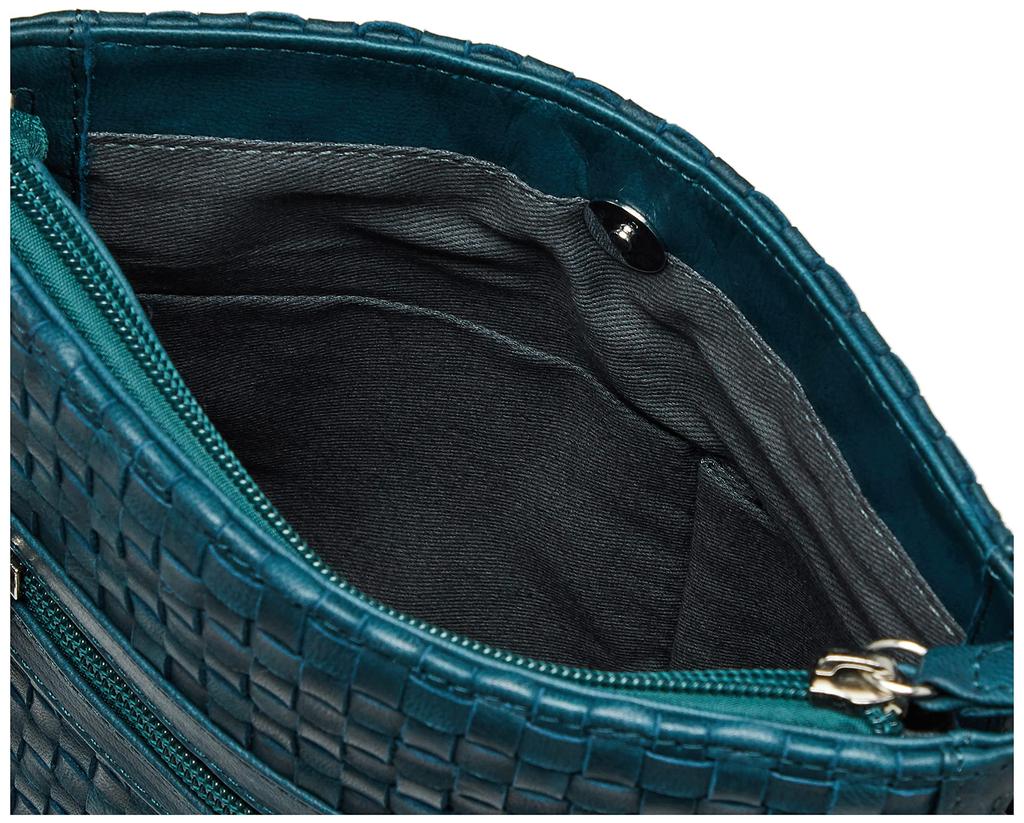 Horse Leather Mesh Thin Gusset Forest Blue [ARROWS&Company Ltd.] Pochette,