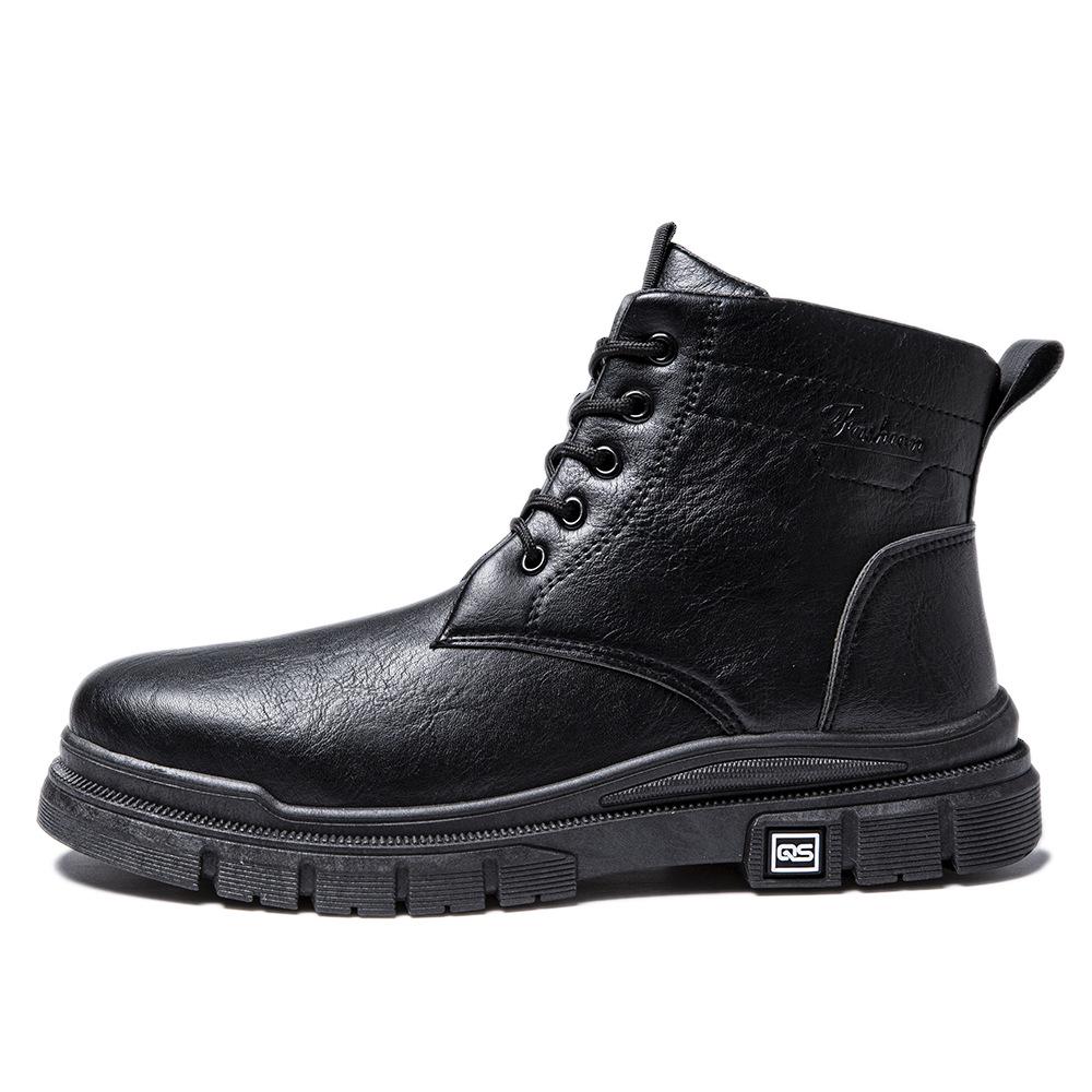 Men's Leather High-Top Martin Boots: Winter Outdoor & Work Shoes for Mountaineering & Casual Wear