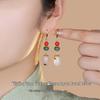 Women's Summer Style Fresh Pearl Earrings, High-End Hanfu Accessories, 925 Sterling Silver