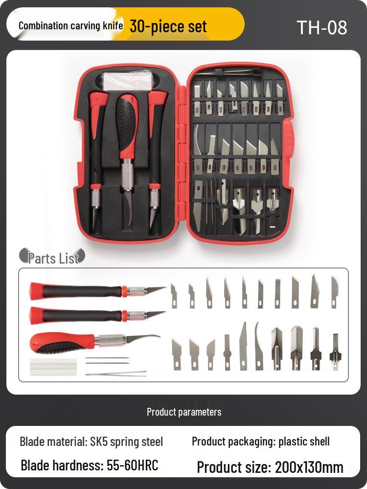 Handmade Carving Knife & Stamp Set for DIY Paper, Fruit, and Vegetable Engraving