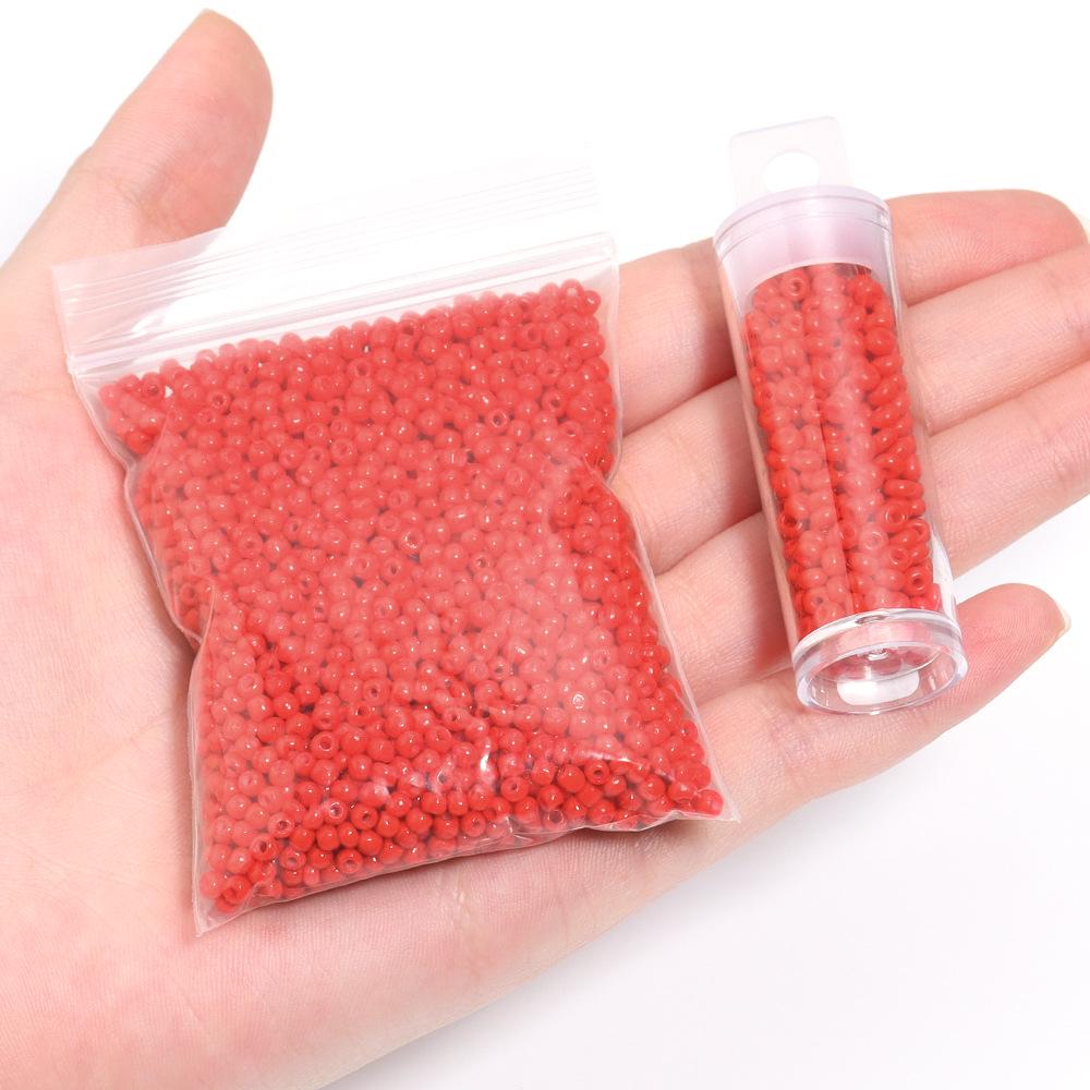 3mm Pink Orange Glass Seed Beads for Cross Stitch and DIY Jewelry Accessories