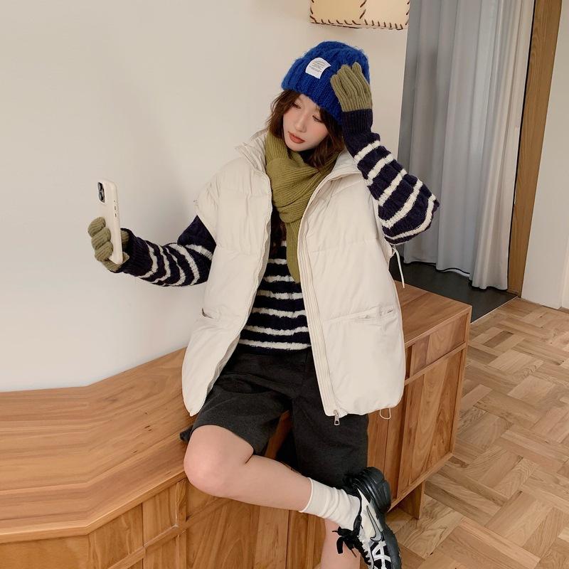 

Large size down cotton vest for women s new autumn and winter looks good, stacked with a warm vest jacket M off білий колір