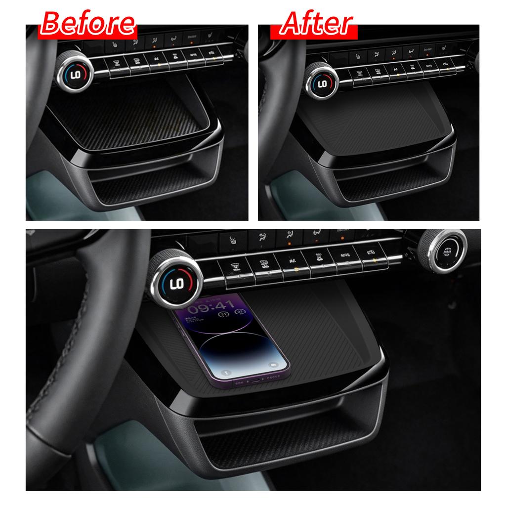 Smabee Left Drive for Chevrolet Chevy Bolt EV 2027+ Car Anti-slip Protective Mat Wireless Charging Pad Silicone Accessories