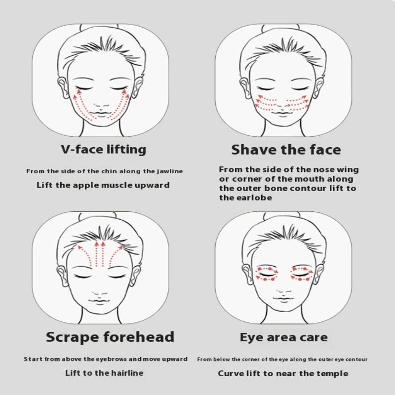 High Silicon Glass Gua Sha Board Facial Scraper Plate Lift Massage For Face Body Neck Leg Skin Care Beauty Health Massager