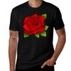 Red Rose Tshirt Breathable Gym Short Sleeve Tshirt