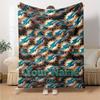 Name Custom Miami Dolphins Logos Print Flannel Blanket High Quality Warm Comfortable Cover for All Seasons Perfect for Gifts Home Decor