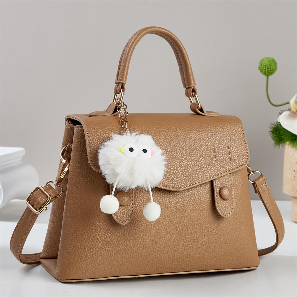 Fashion Large Capacity Pu Handbag For Casual Travel With Inner Zipper Pocket