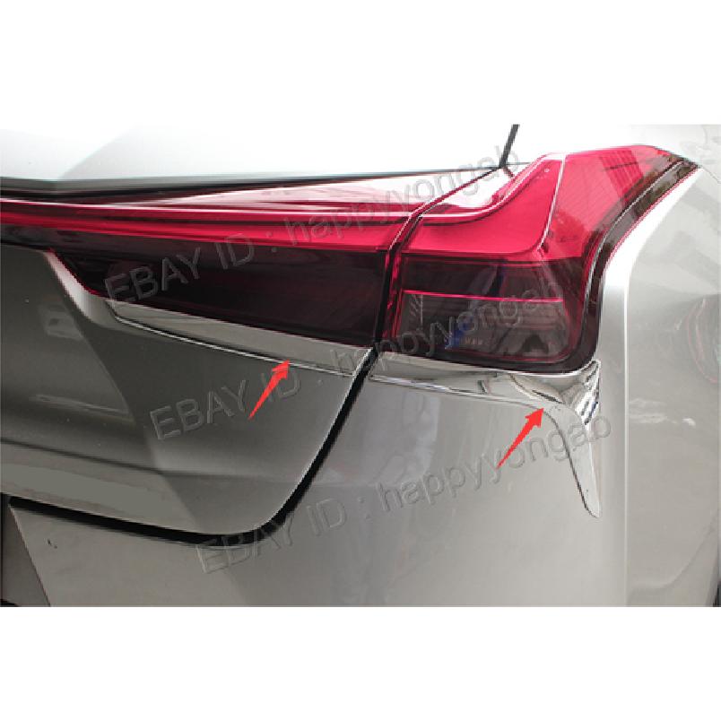 4x Rear Light Tail Eyelid Lamp Cover Trim For -2024 Lexus UX 200 250h Chrome