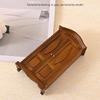 Miniature Antique Wooden Wardrobe For 1/12 Scale Dollhouses Accessories Double Door Cabinet Bedroom Scene Display Props
