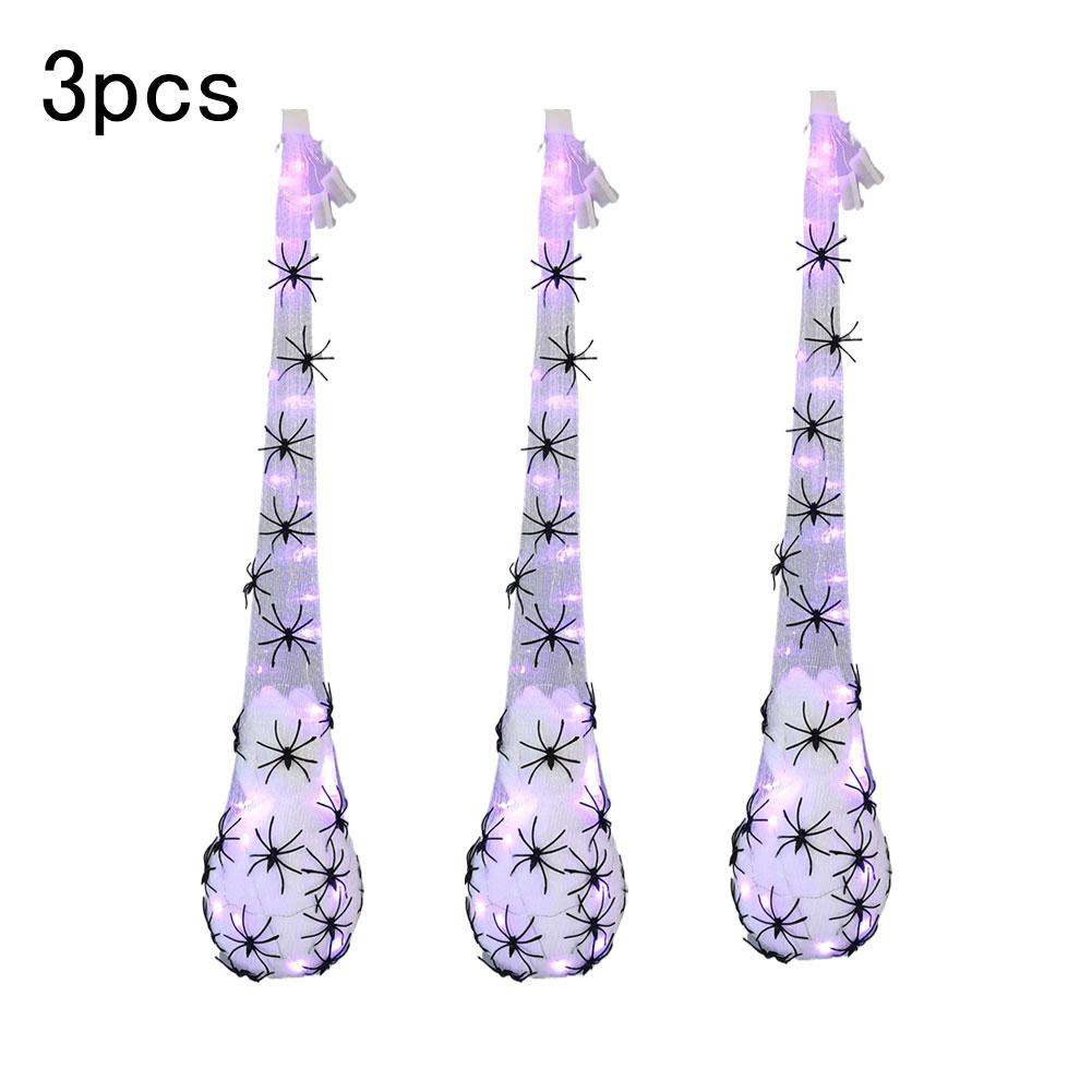 

3 шт. Хэллоуин Светящийся Декор Яйца Паука с Паутиной Светящееся Подвесное Украшение для Фестивальной Вечеринки Внутри Двора Дерева Жуткие Украшения 10inch