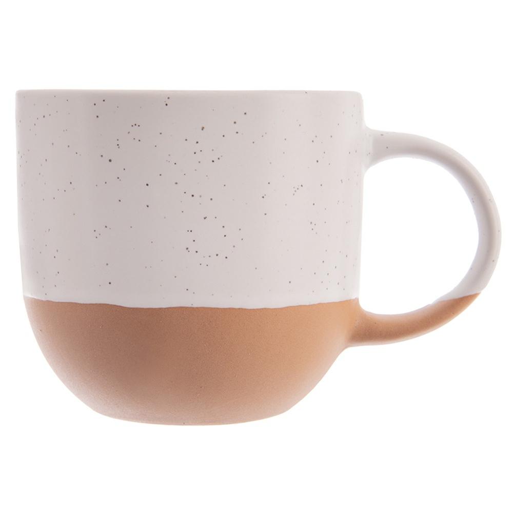 Kubek Ceramiczny do Kawy Herbaty Napojów Ciepłych Zimnych Biały 290 ml