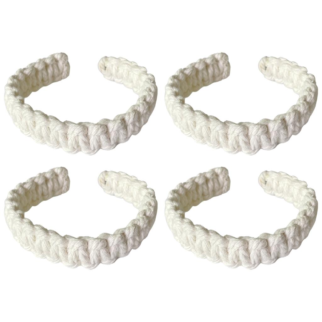 Natural Fiber Curtain Fasteners Holdbacks Tie Set 4 Piece Woven Rope Window Drapery Tiebacks Buckles Living Room Decors