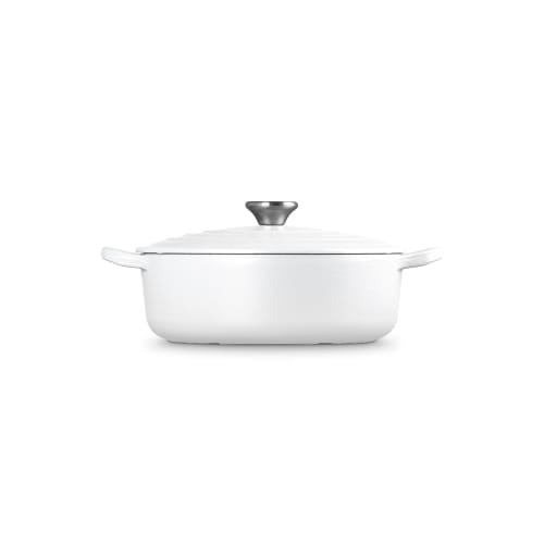 Le Creuset Cocotte Japonaise, 24 cm, Cast Iron Enamel Pot, Cotton Lining, Gas, Induction, Oven, and Dishwasher Safe [Official Japanese Product]