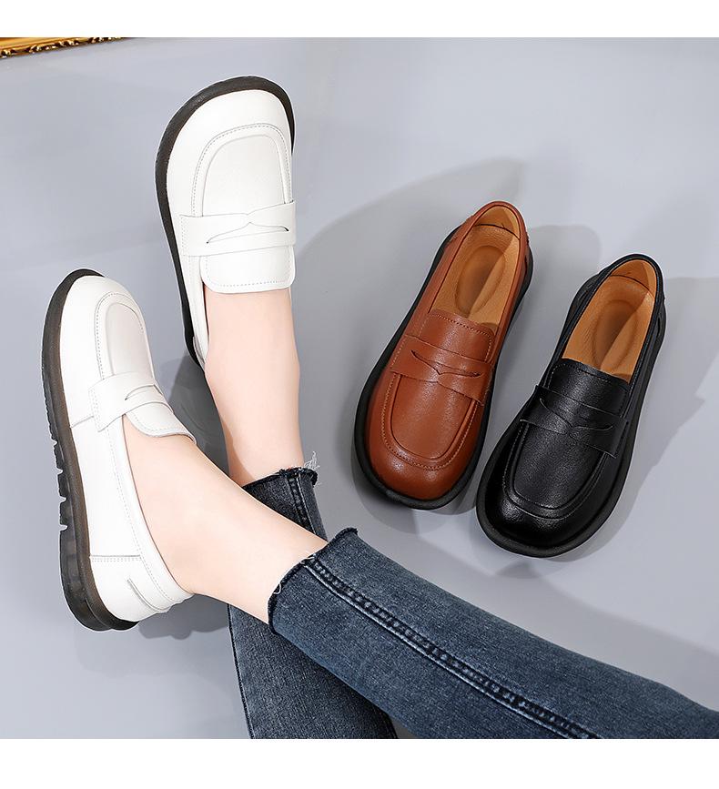 Autumn 2022 Korean Style Casual Slip-on Loafers for Middle-aged and Elderly Women