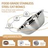 Splash-Proof Stainless Steel Pet Bowls- Elevated Cat Bowl, For Indoor Cats, Raised Food And Water Bowl Set With 2 Pieces