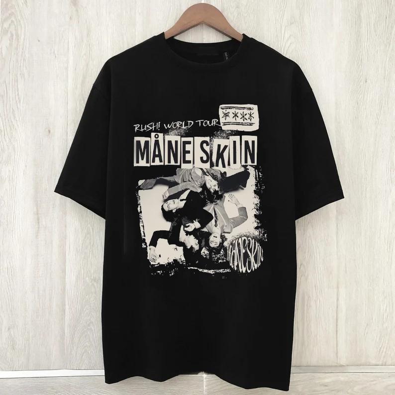 Maneskin Rush World Tour T Shirt Full Size S-5XL Unisex T-Shirt S