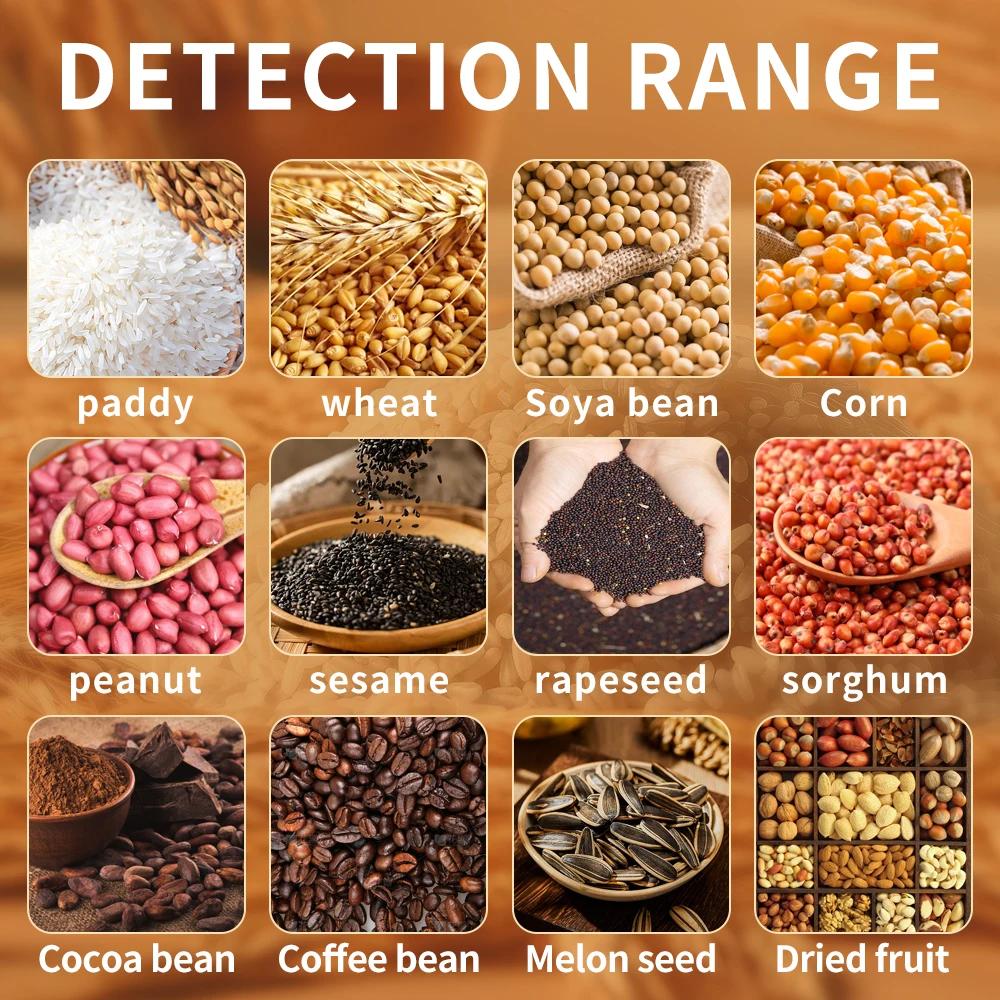 Multi-Language Smart Digital Grain Moisture Meter Humidity Tester for 37 Kinds Grains Coffee Wheat Seeds Hygrometer