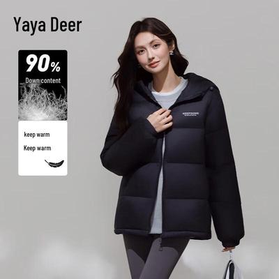 Yalu Women's 3-Proof Hooded Short Puffer Down Jacket