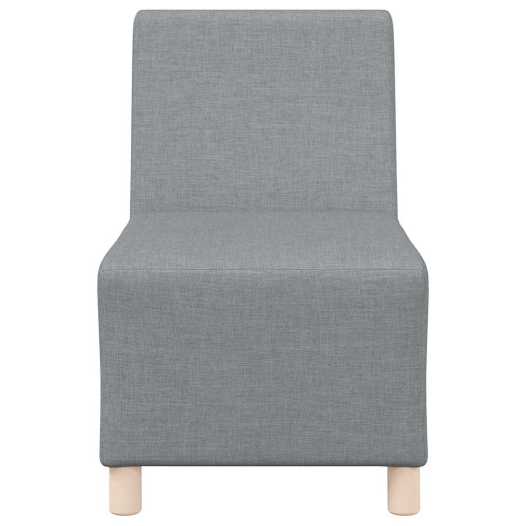 Modular Armless Sofa 3 pcs Light Grey 55 x 74 x 82 cm Fabric