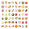 50 Cute Food Graffiti Stickers Waterproof Cartoon Decorative Car Notebook Luggage Stickers