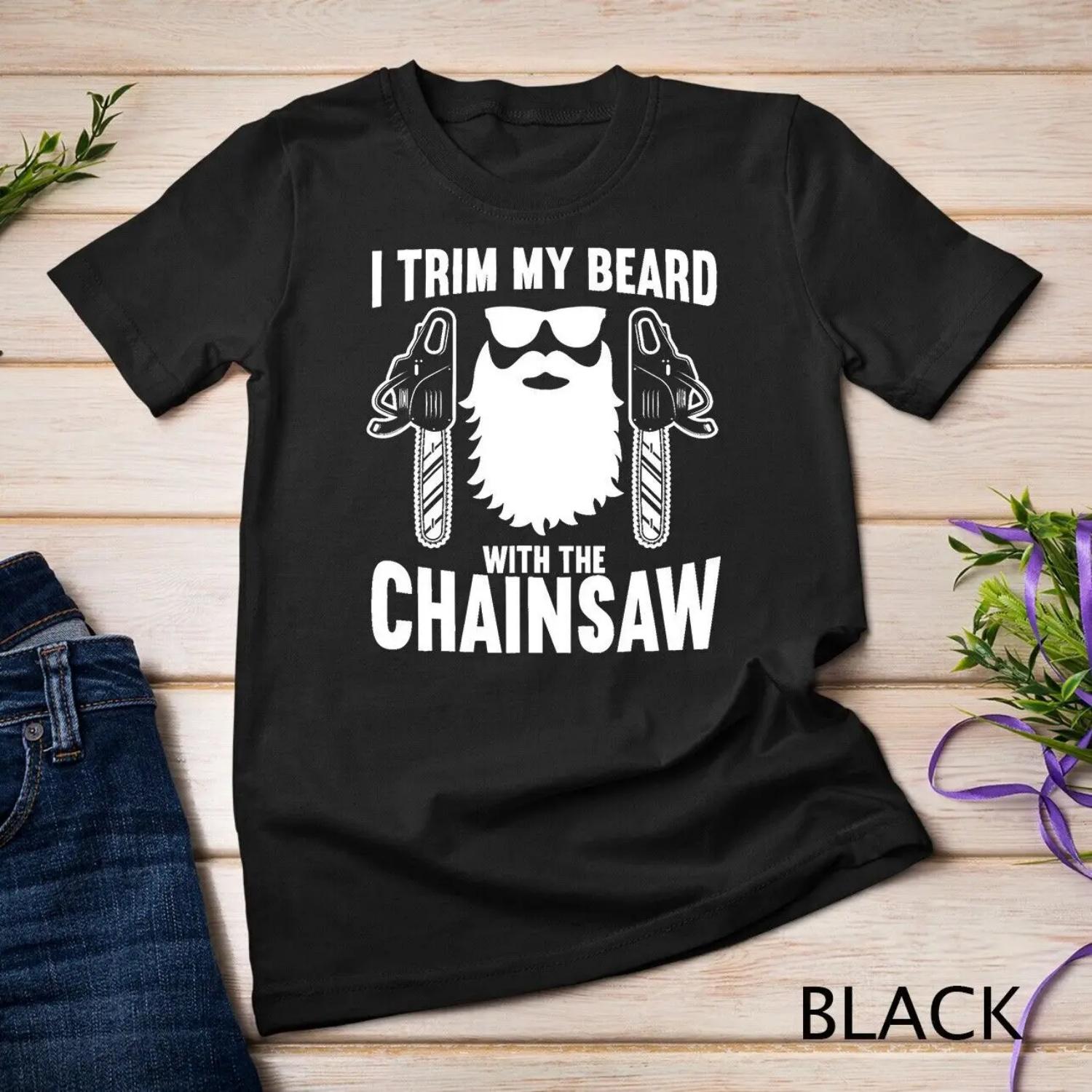 Funny Chainsaw lumberjack woodworking T Shirt S чёрный