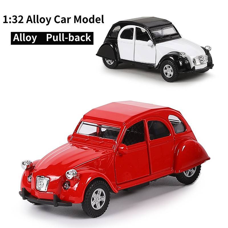 1/32 Scale Alloy Classic Car Model Pull Back Diecast Children's Toy Simulation Vehicle Model Decor Boys Toys Collection Gifts